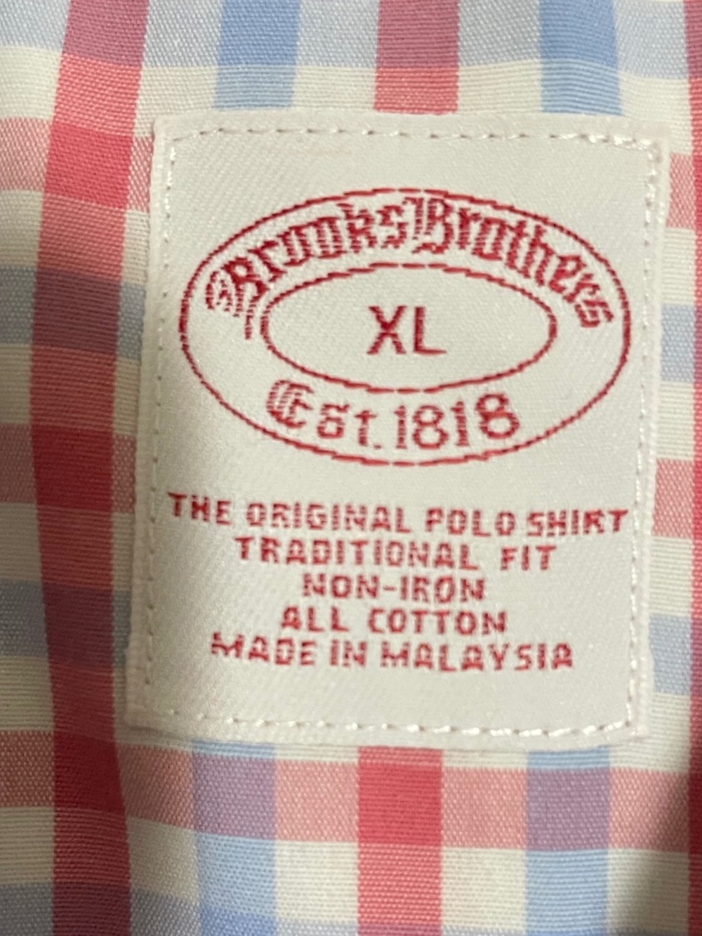 Brooks Brothers The Original Polo Shirt LIKE NEW Gingham Checkered Dress Shirt - Picture 3 of 4